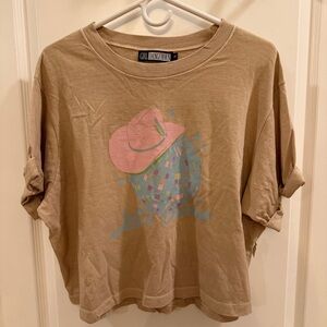 NWT! Girl Dangerous Graphic Tee “Let’s Dance” Theme W/Disco Ball & Cowboy Hat